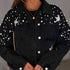 'Marlowe' Distressed Pearl Crop Jacket - Celes Fashion
